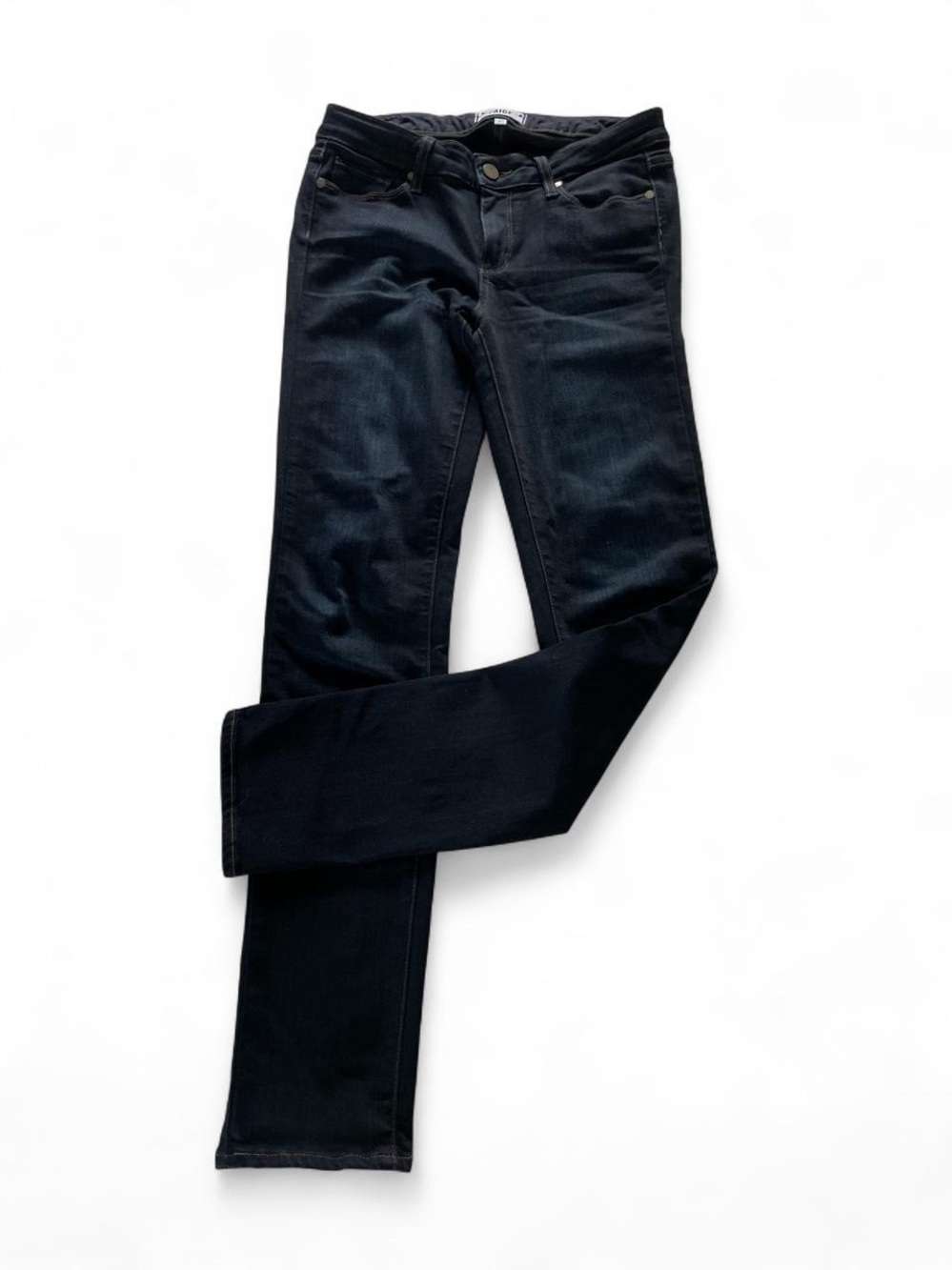 PAIGE Women's Straight Leg Jeans in Dark Blue